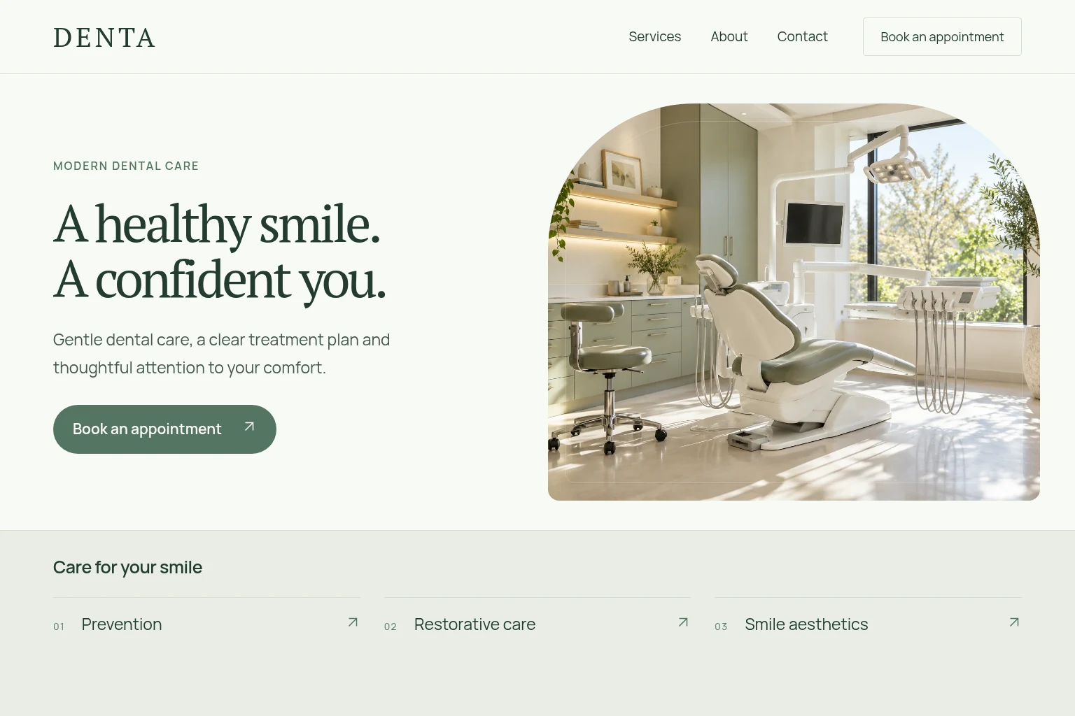 Modern website design concept: Dentists