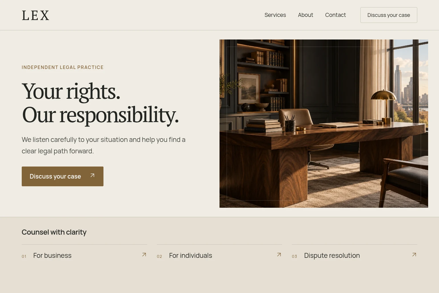 Modern website design concept: Lawyers